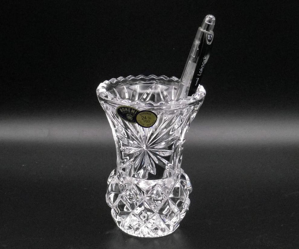 楽天市場】ボヘミアングラス クリスタル ミニ花瓶「スパーク