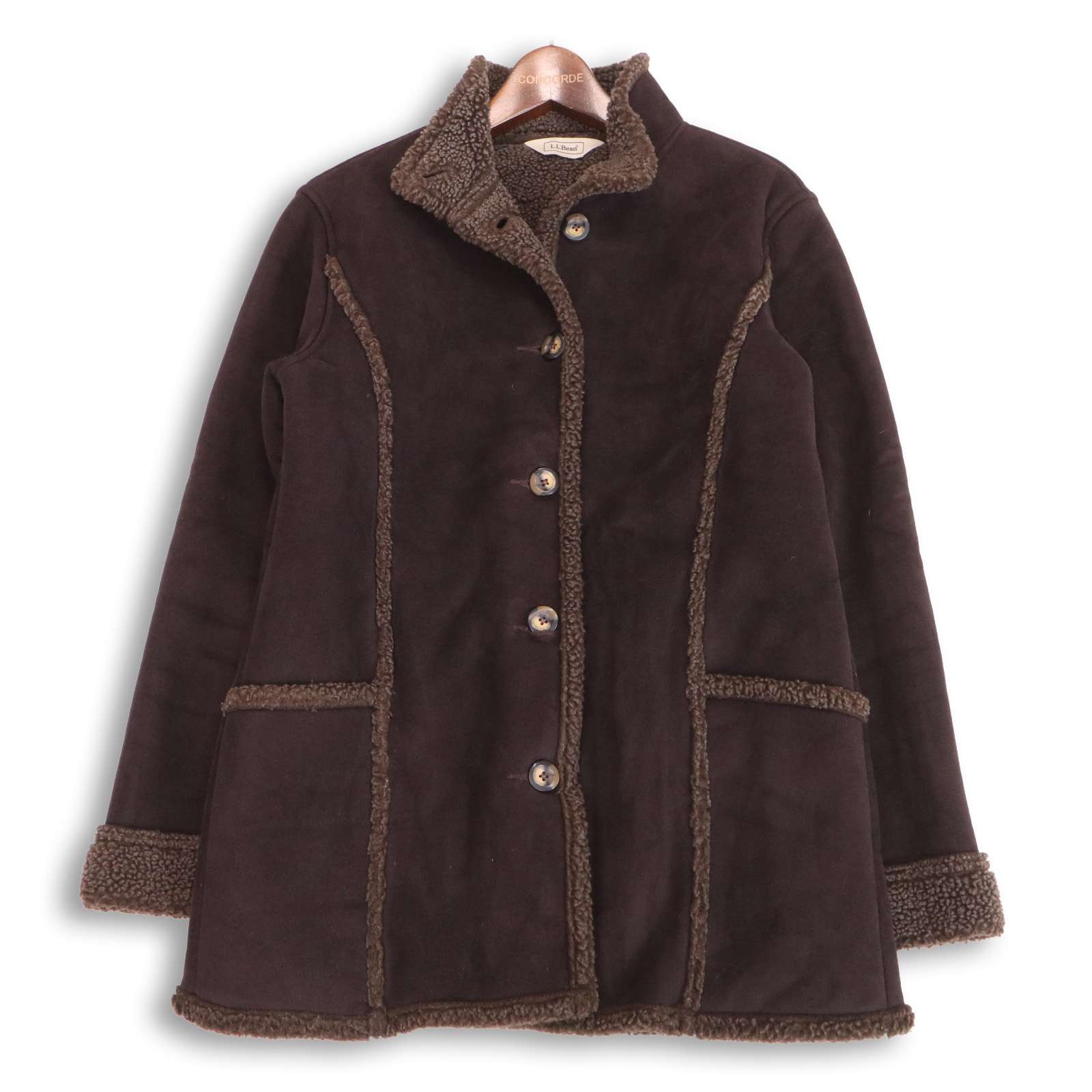 楽天市場】フェイクムートン コート レディース（ブランドエルエル