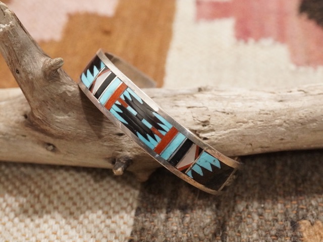 楽天市場】INDIAN JEWELRY ZUNI SILVER INLAY BANGLE [C.DISHTA