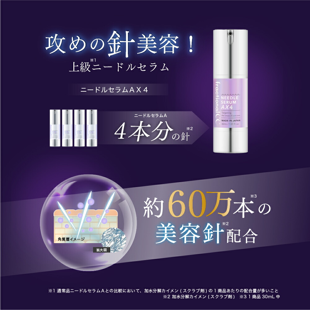 楽天市場】【公式】フラクショナルCC ニードルセラムAX4 日本製 毛穴