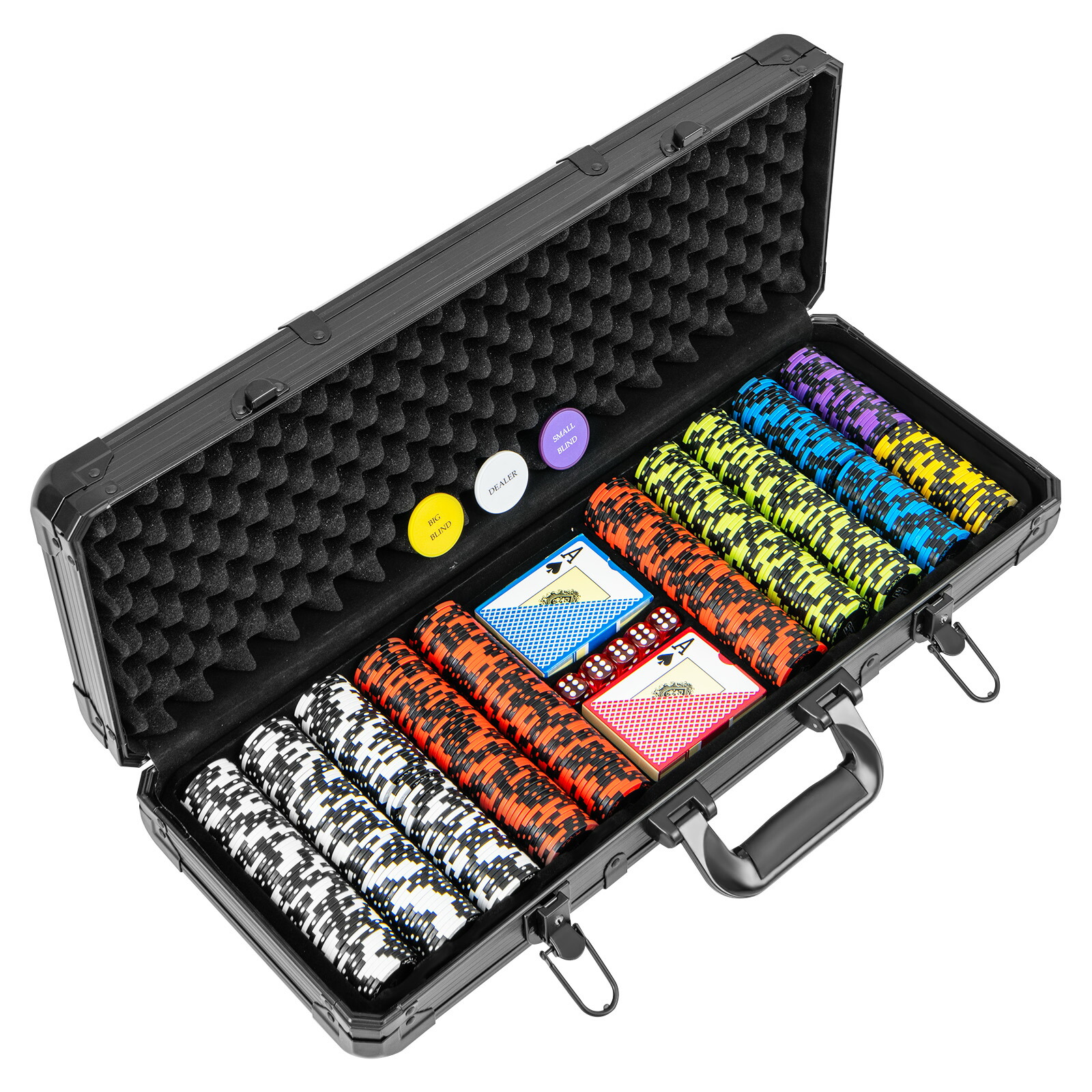 楽天市場】COSTWAY ポーカーセット 500枚 数字あり 14gチップ チップ