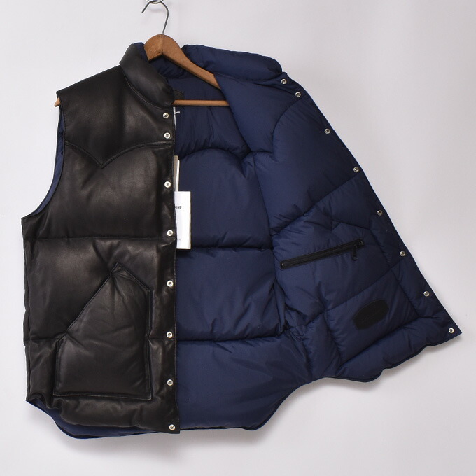 楽天市場】KAPTAIN SUNSHINE / Leather Down Vest Made By Rocky