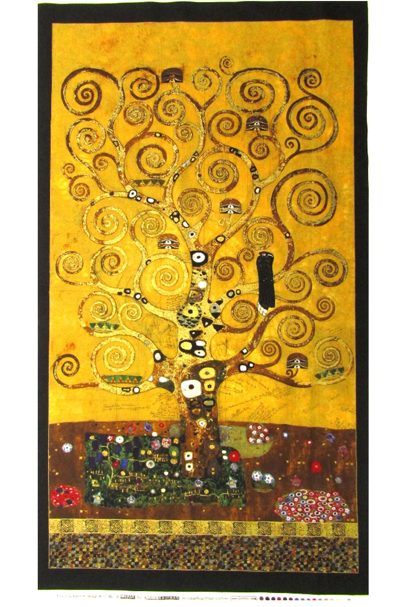 楽天市場】シーチング クリムト 生命の樹 パネル柄（単位1パネル