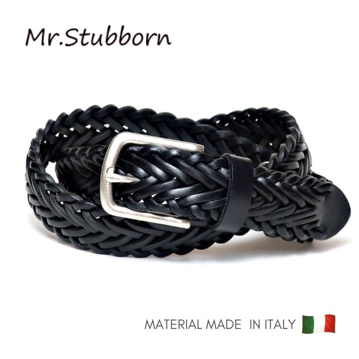 楽天市場】メッシュベルト メンズ ブラック イタリアレザー 本革