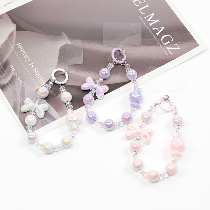 楽天市場】即日発送！ビーズストラップ ビーズキーホルダーストラップ