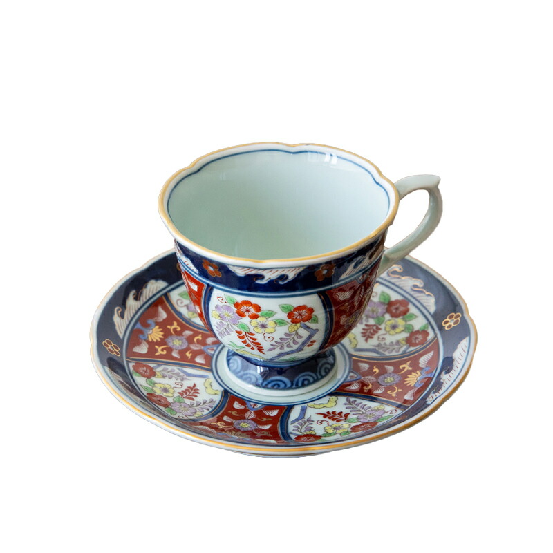 楽天市場】有田焼 伊万里焼 瀬兵窯 古伊万里藤花 高台コーヒー碗皿