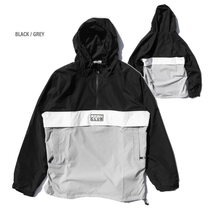 楽天市場】PRO CLUB プロクラブ 【ハーフジップ ナイロンジャケット