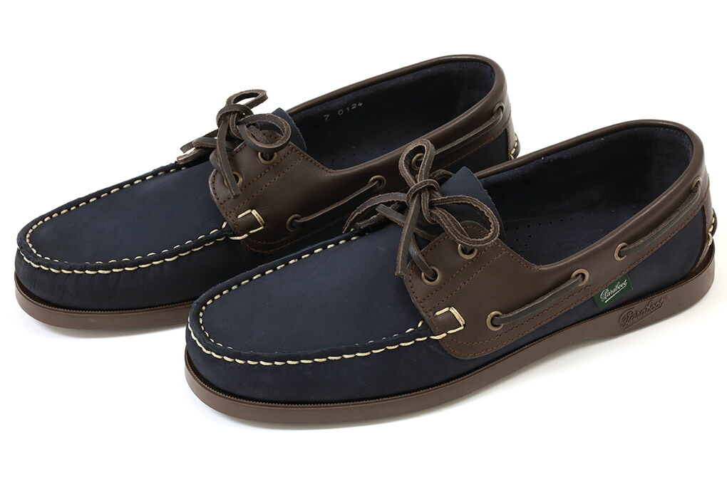 楽天市場】パラブーツ デッキシューズ バース ネイビーヌバック