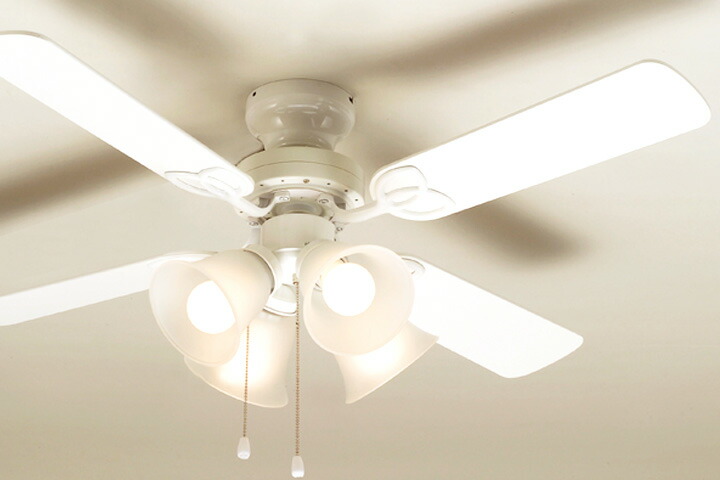 楽天市場】シーリングファン ライト 【 Farnell / ホワイト 】 4灯 LED