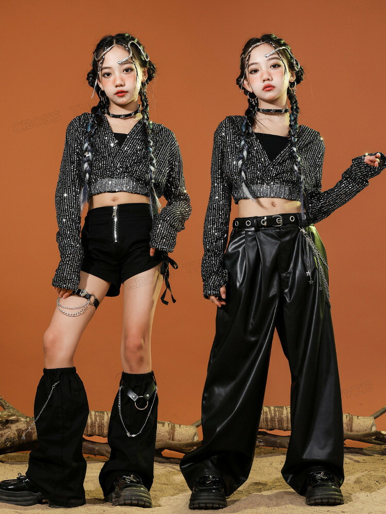 楽天市場】キッズ へそ出し トップス ダンス 衣装 女の子 黒