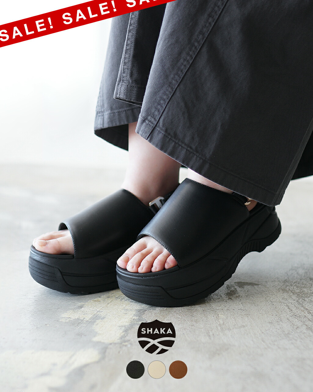 楽天市場】【アウトレット！30%OFF】シャカ SHAKA 厚底サンダル