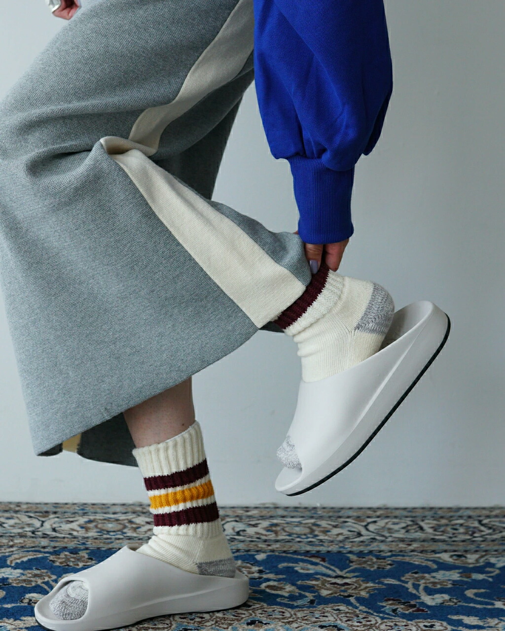 楽天市場】ロトト ROTOTO コース リブド オールドスクール クルー