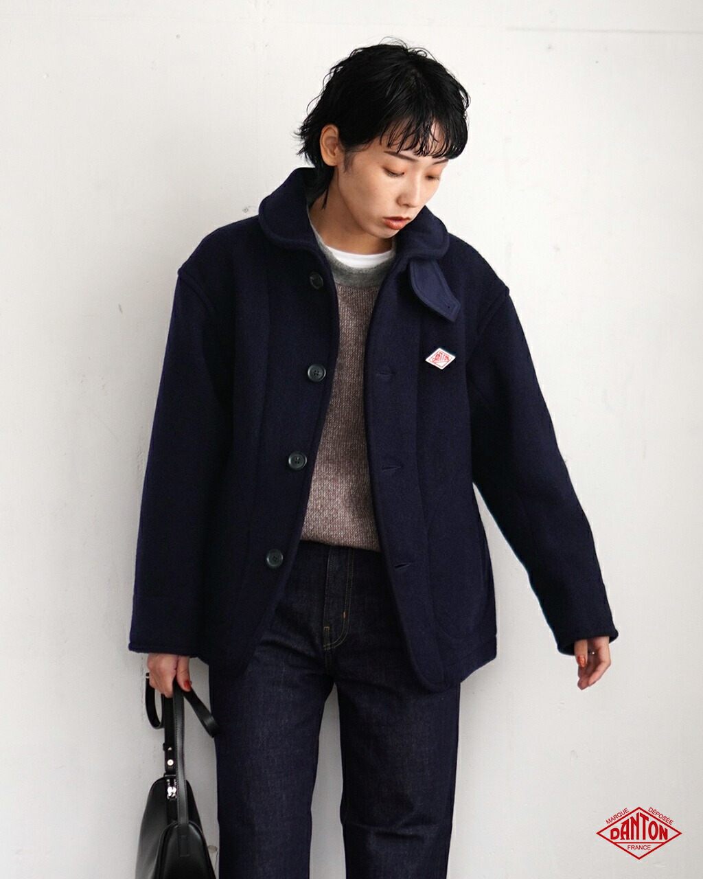 楽天市場】ダントン DANTON ウール パイル ラウンドカラー ジャケット