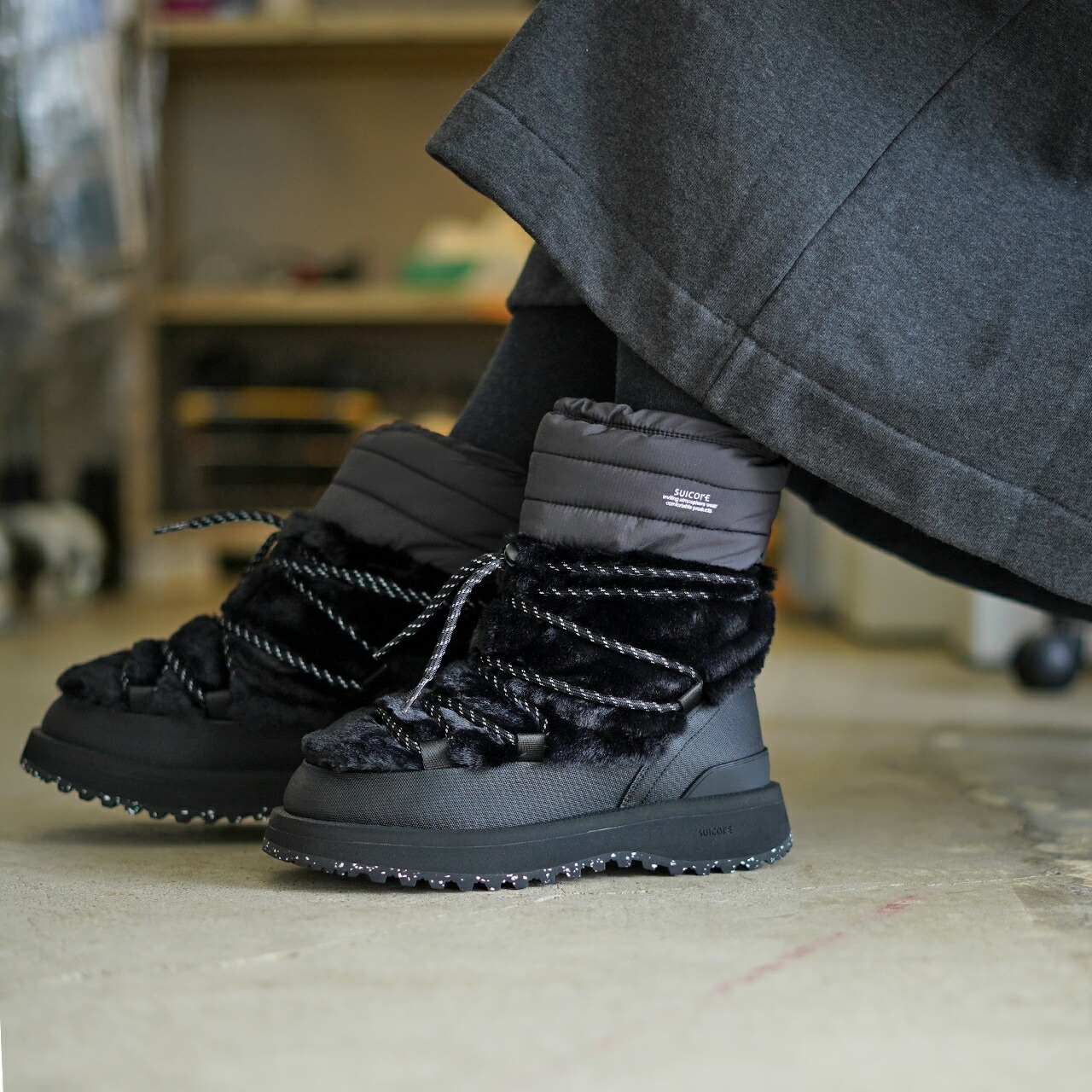 楽天市場】スイコック SUICOKE バウワー ハイカット ファーブーツ