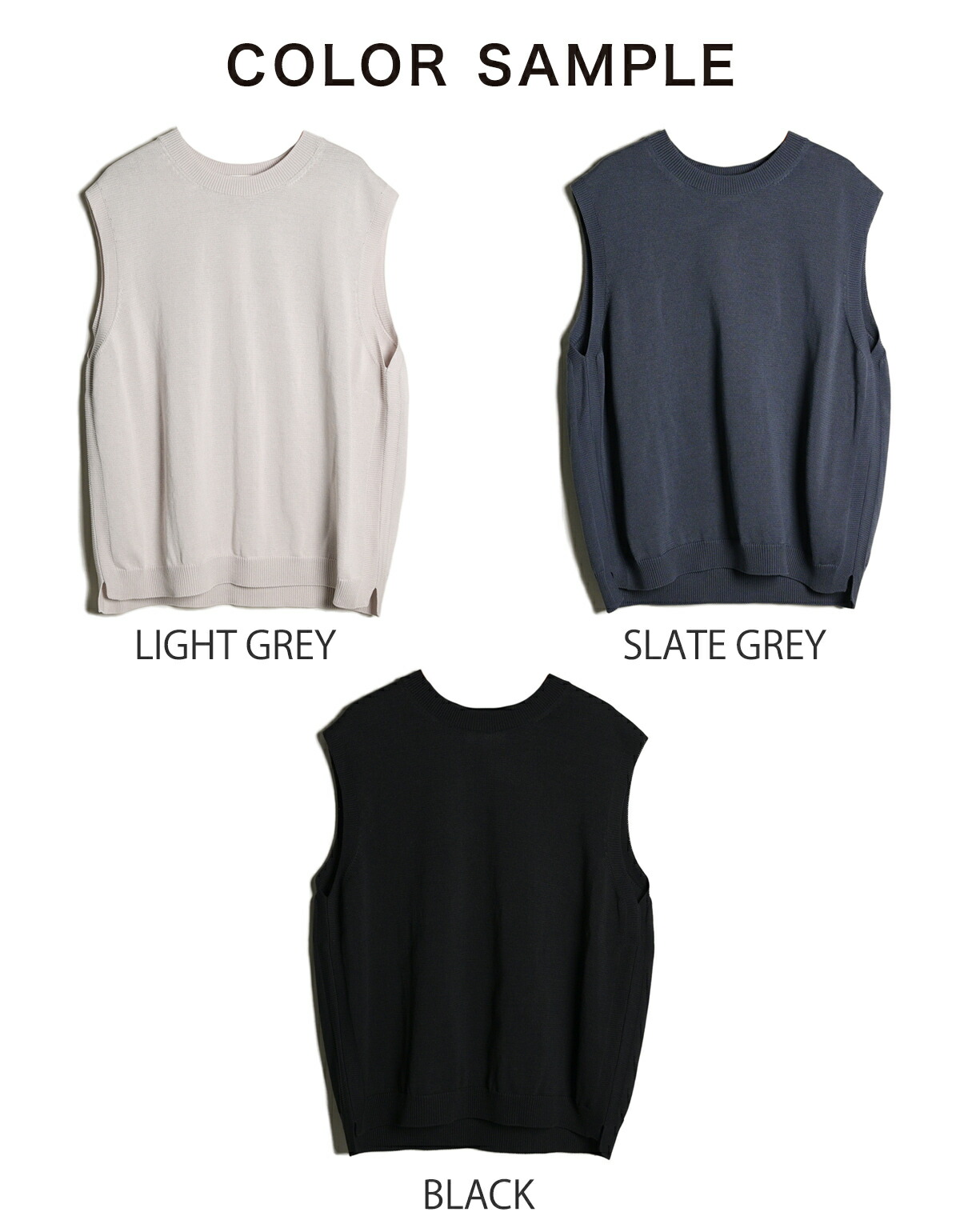 2025SS）STILL BY HAND CNクルーネックベスト