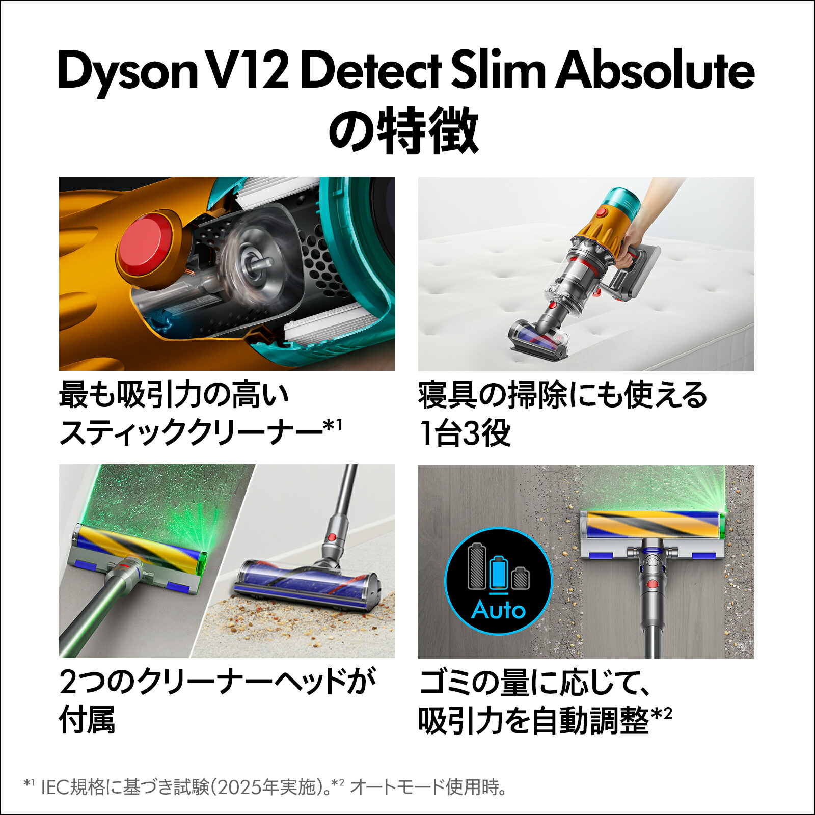 楽天市場】ダイソン Dyson V12 Detect Slim Absolute 掃除機