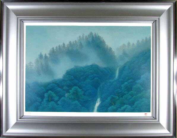 楽天市場】東山魁夷 青山朝霧 リトグラフ 1993年 生前作 東山魁夷