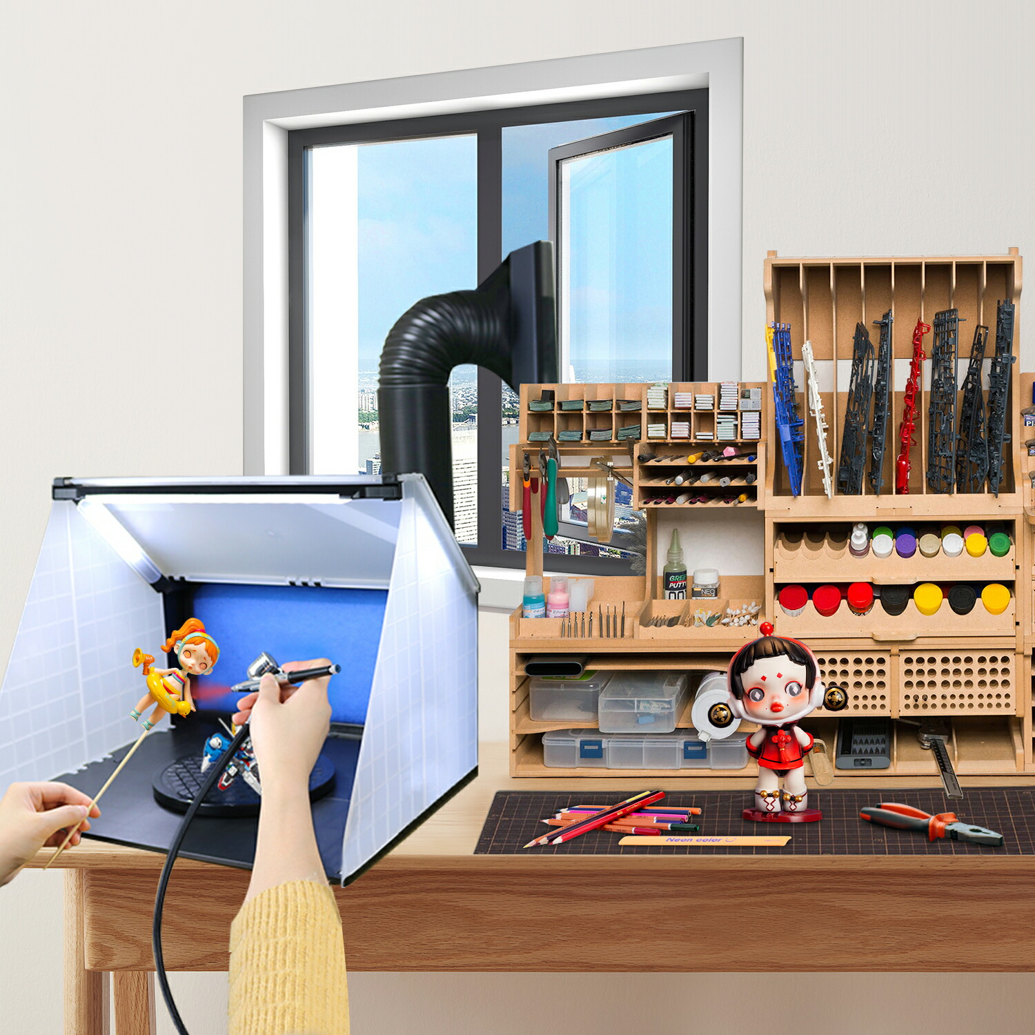 楽天市場】Bucasso プラモデル ペイントラック ガンプラ モデルツール