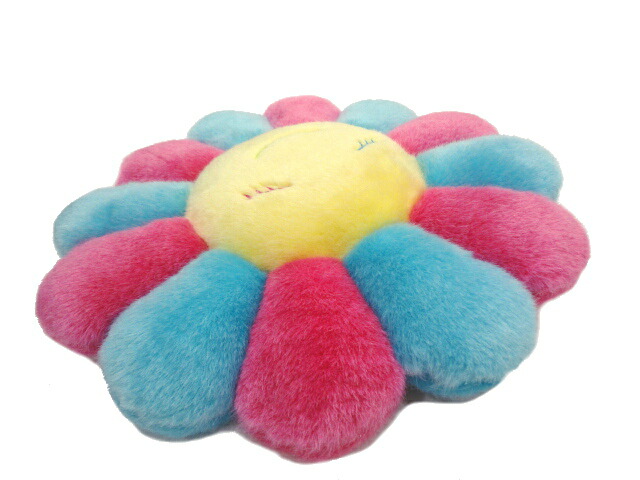 未使用 村上隆 カイカイキキ お花クッション S 青と水色 Takashi