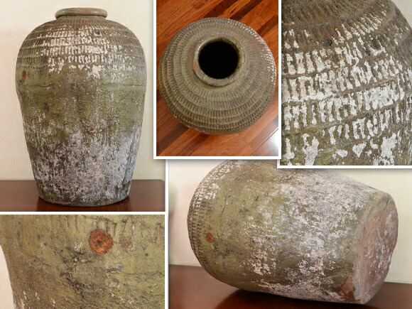 楽天市場】中華古大壷 土壷 アンティーク飾り壷 陶器置物 アンティーク