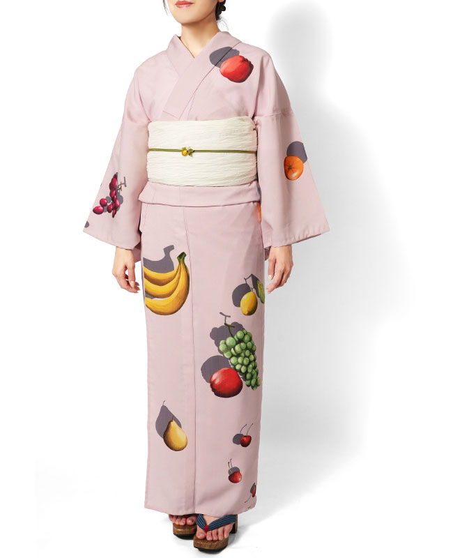 楽天市場】浴衣 飛ばすぜフルーツ 絵羽 飛び柄 ピンク パイナップル