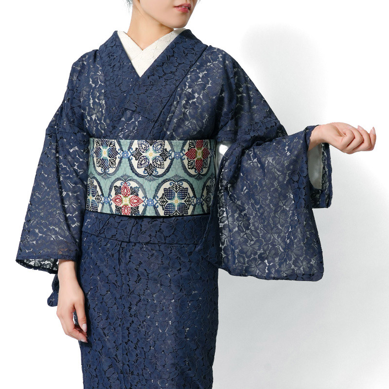 楽天市場】【10%OFFクーポン配布中】半幅帯 WAKKA 苺一会 イチゴ 青