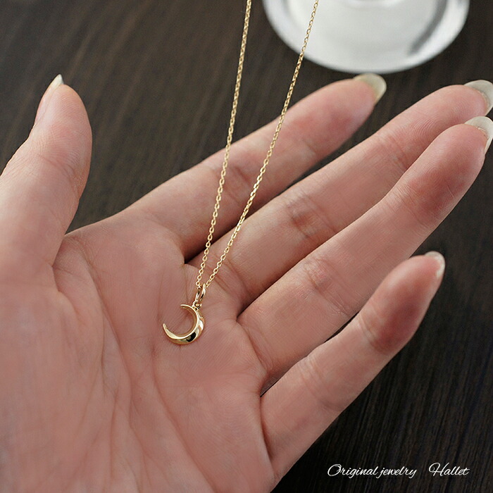 楽天市場】k18 ゴールド ネックレス ペンダントトップ 月 ムーン