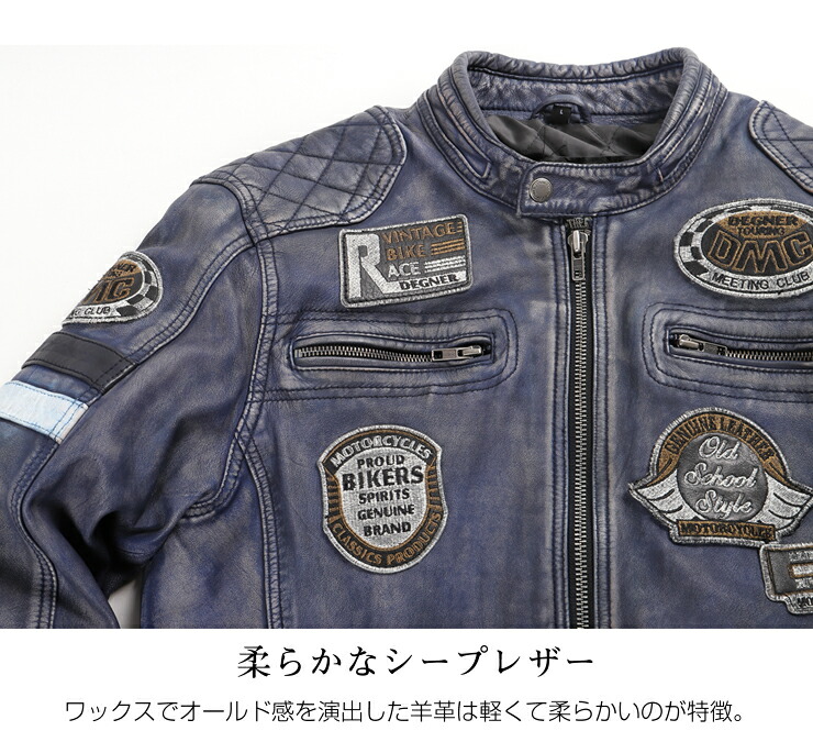 楽天市場】デグナー メンズヴィンテージレザージャケット M/L/XL/2XL