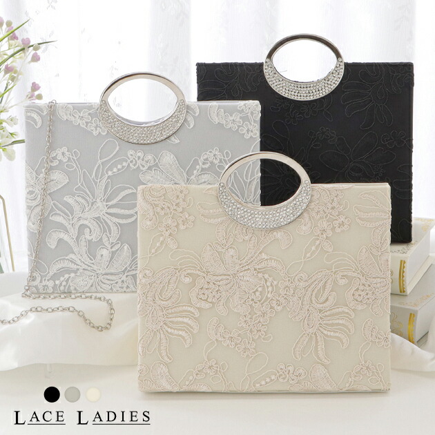 楽天市場】フラワー刺繍リングハンドルバッグ 女性 レディース