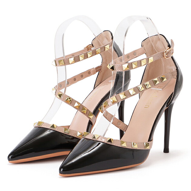 ルブタン スタッズ ストラップ ハイヒール サンダル パンプス 靴 試着