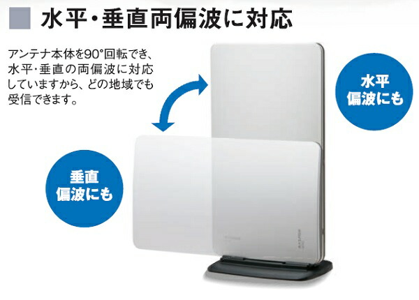 楽天市場】マスプロ 家庭用UHF卓上アンテナ ブースター内臓型 ブラック