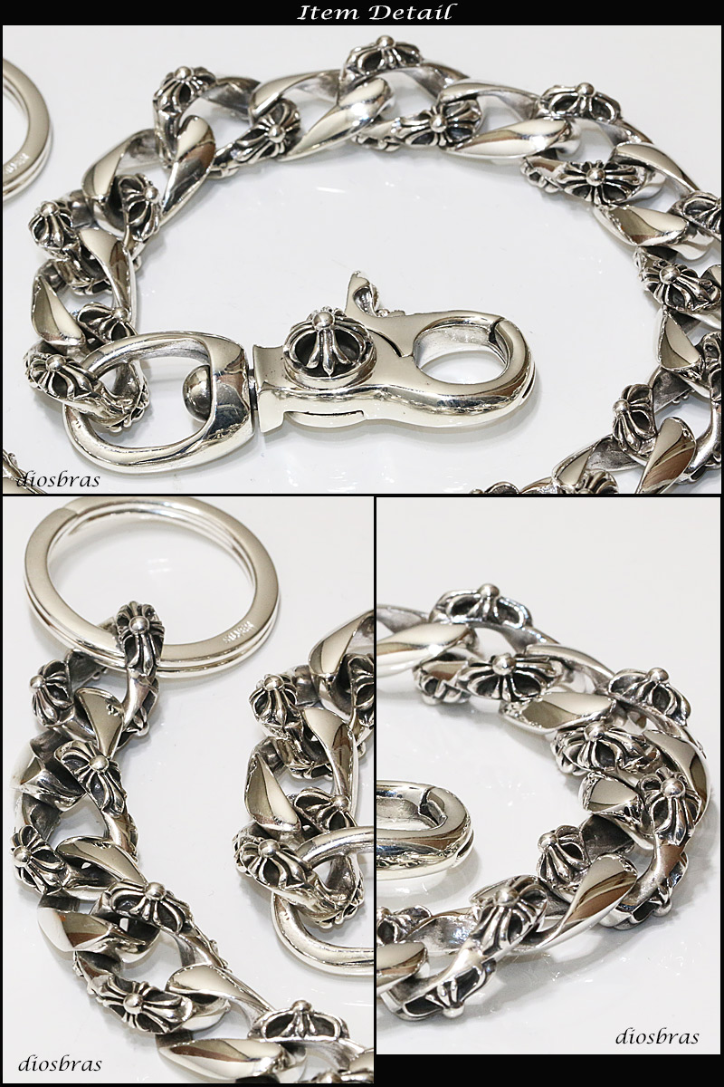 楽天市場】シルバーウォレットチェーン クロス 十字架 チェーン