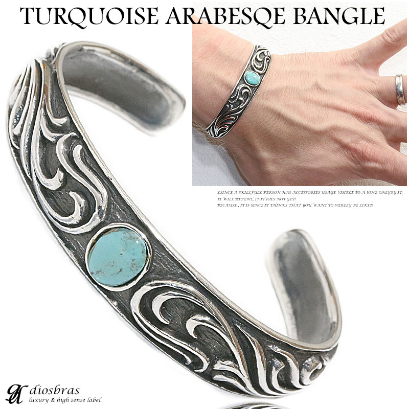 楽天市場】シルバーバングル シルバーアクセサリー ターコイズ トルコ