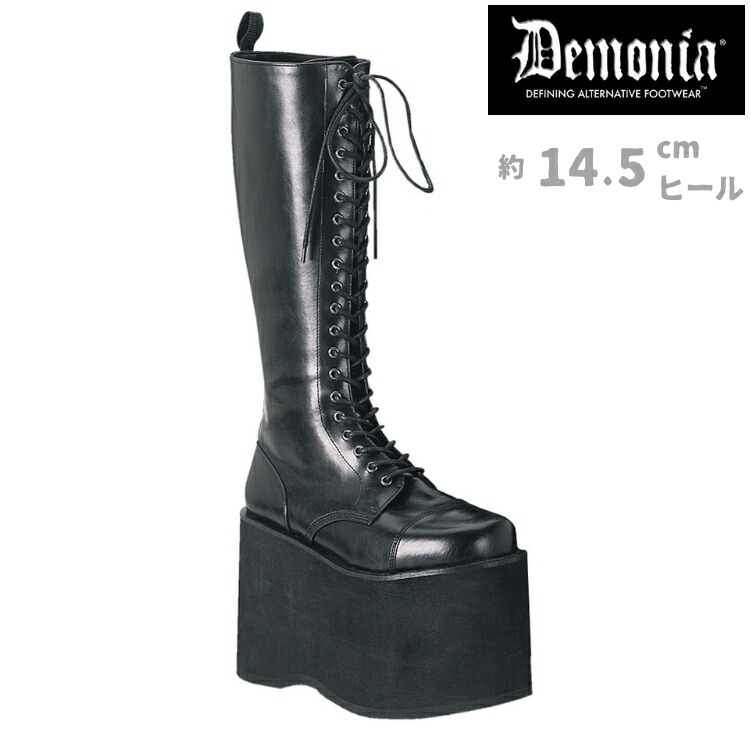 楽天市場】demonia デモニア 厚底 ブーツ ロング ロングブーツ 厚底