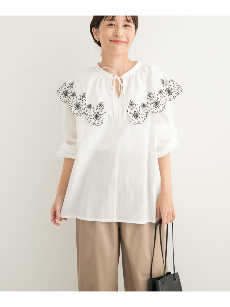 楽天市場】【SALE／50%OFF】レース刺繍ラッフルブラウス URBAN