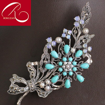 楽天市場】【碌山】 シルバー ターコイズ ブローチ&ペンダントトップ