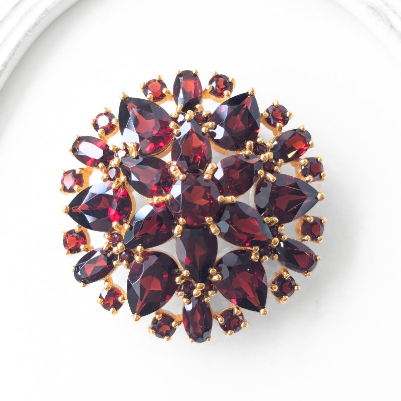 楽天市場】【碌山】 シルバー ガーネット ブローチ ペンダント トップ