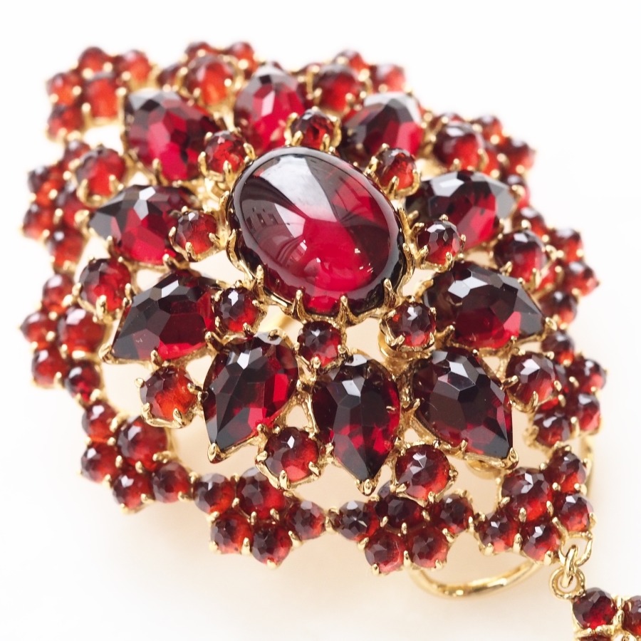 楽天市場】【碌山】 シルバー ガーネット ペンダントブローチRokuzan