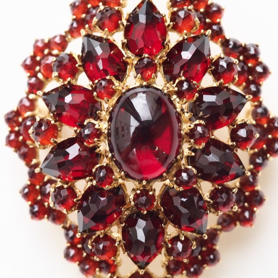 楽天市場】【碌山】 シルバー ガーネット ペンダントブローチRokuzan