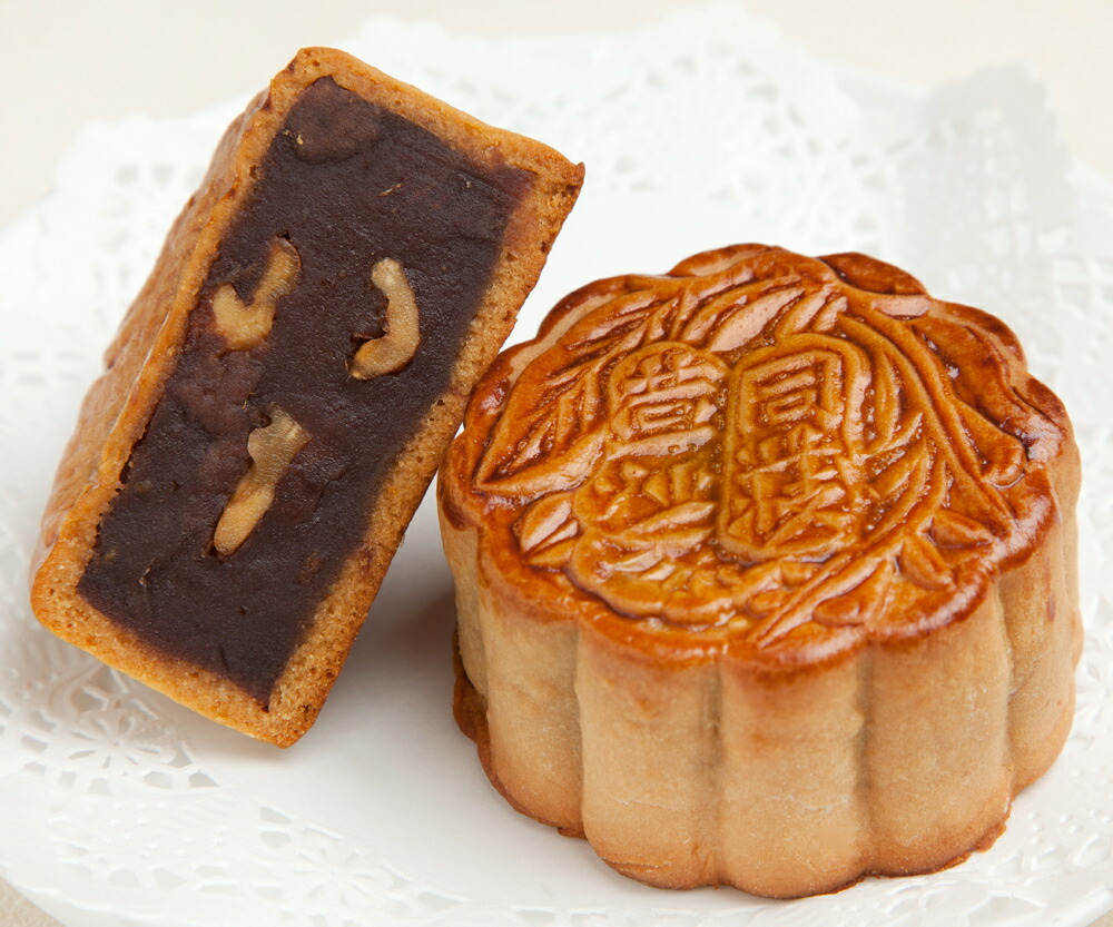 楽天市場】荳沙大月餅-クルミ入り黒あん大月餅【横浜中華街・中華菜館