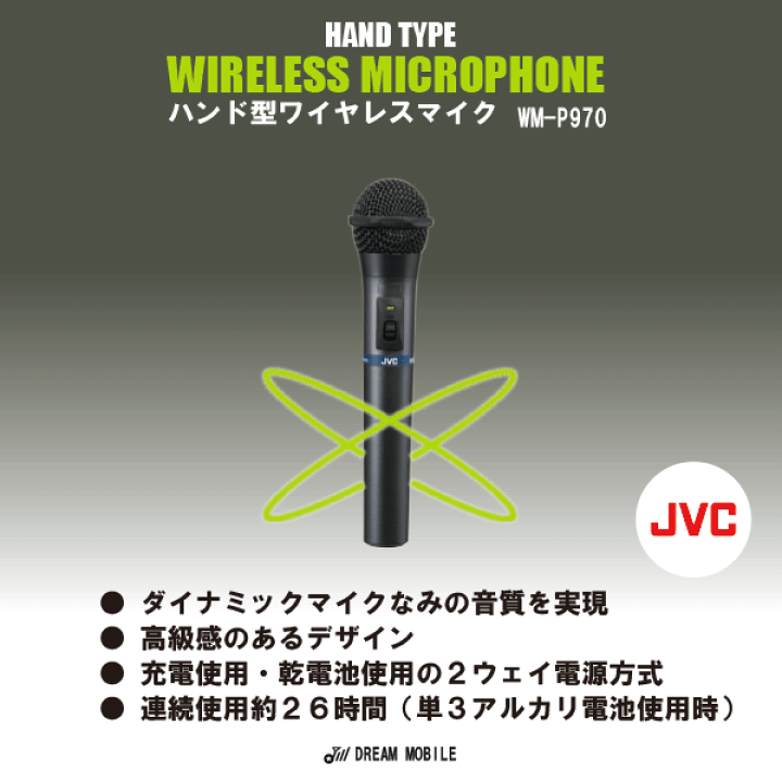 楽天市場】JVC ケンウッド WM-P970 ハンド型ワイヤレスマイクロホン 5