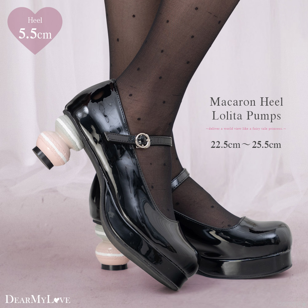 楽天市場】【SALE】マカロンヒールロリータパンプス 靴 レディース