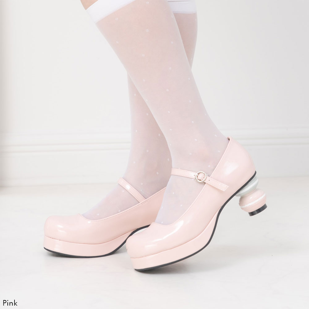 楽天市場】【SALE】マカロンヒールロリータパンプス 靴 レディース