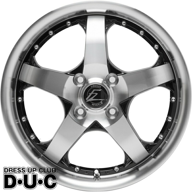 楽天市場】15インチアルミホイール 軽自動車 4本セット FZ431 ブラポリ