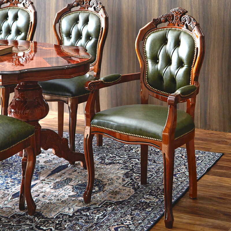 GMIK102D○イタリア製 アンティーク ダイニングチェア アームレス