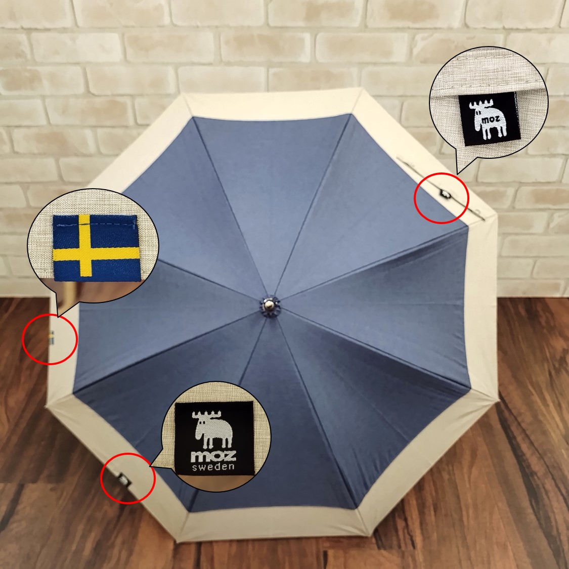 楽天市場】日傘 moz 完全遮光 晴雨兼用 スライド傘 モズ 北欧 人気