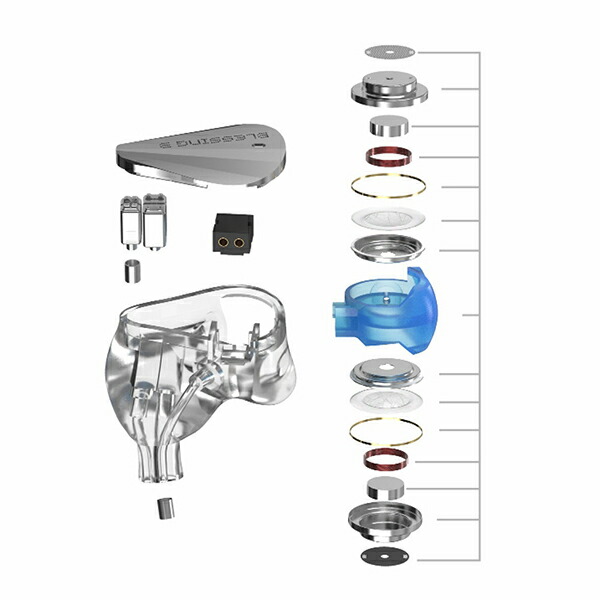 楽天市場】水月雨 (MOONDROP) Blessing3 有線イヤホン リケーブル対応