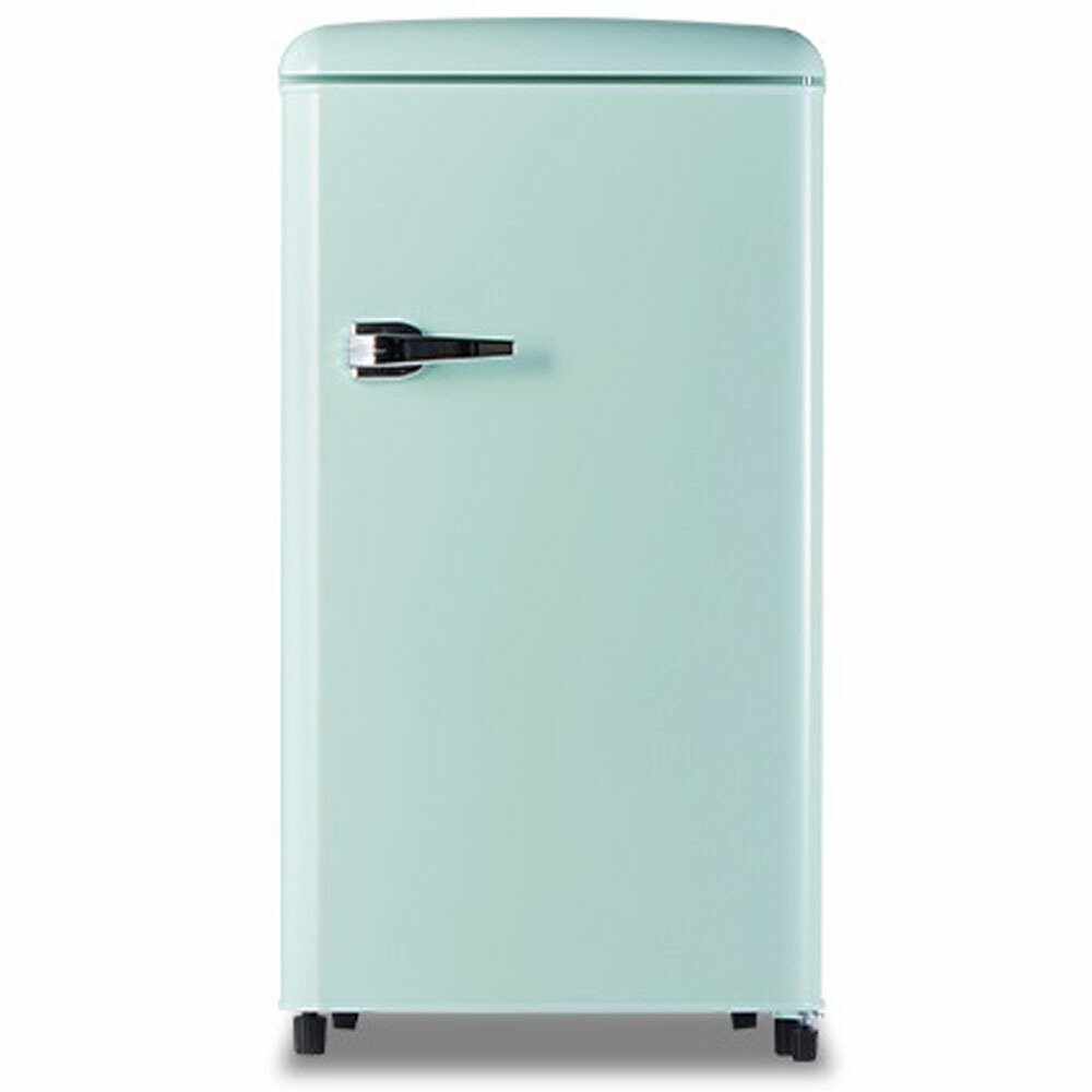 レトロ 2ドア冷蔵庫 幅48cm 81L たのめる便 2022製 ミント レトロ 2