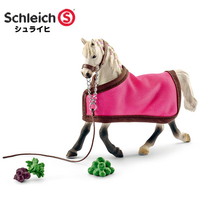 楽天市場】シュライヒ 動物フィギュア セット アラビア馬(メス)と毛布