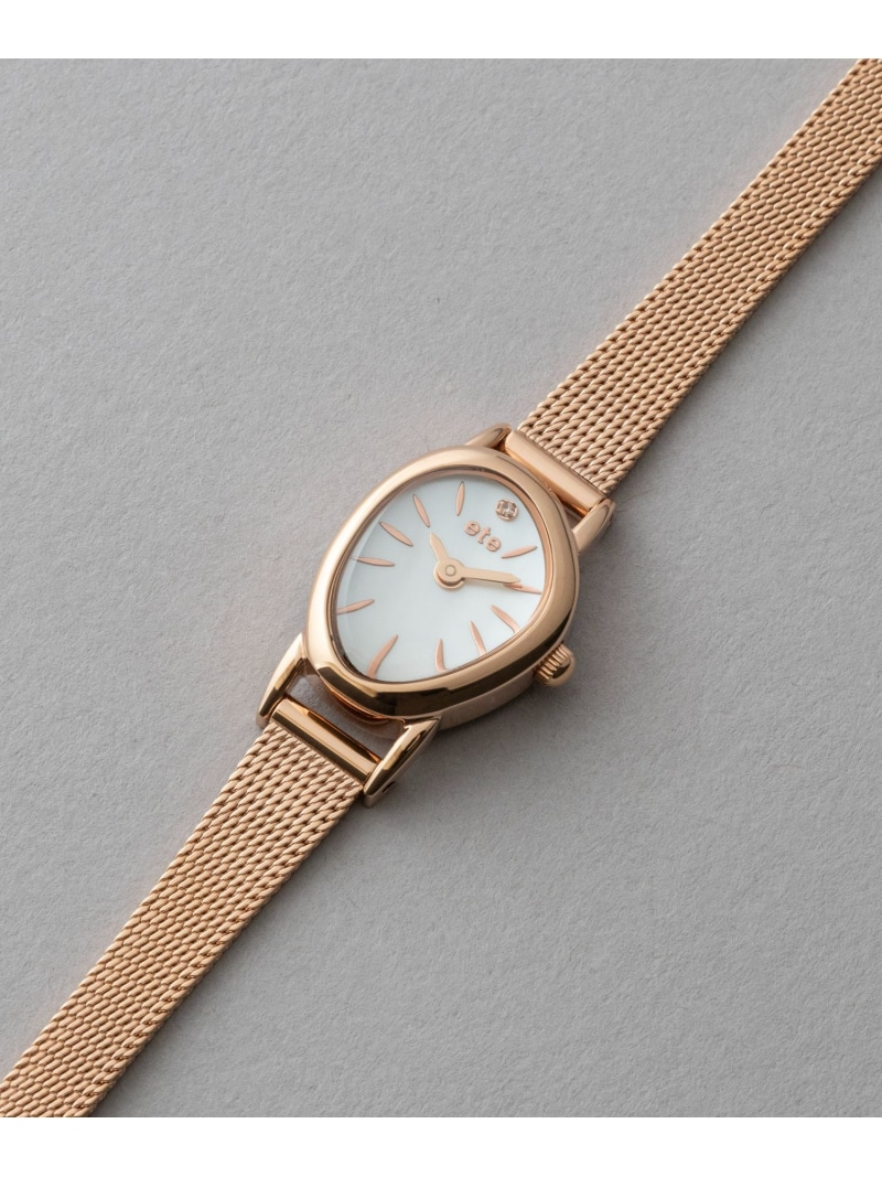 楽天市場】ダイヤモンド ジェムフェイス メッシュベルト ウォッチ ete